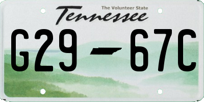 TN license plate G2967C
