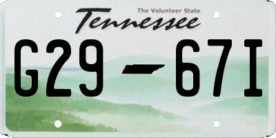 TN license plate G2967I