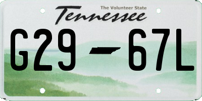 TN license plate G2967L