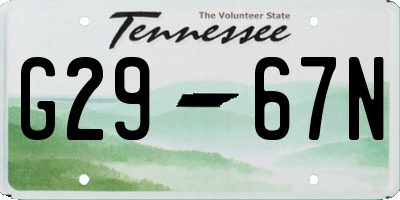 TN license plate G2967N