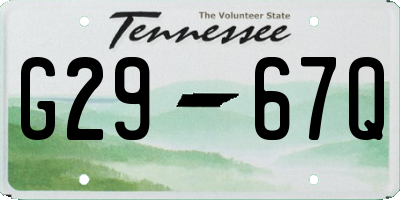 TN license plate G2967Q