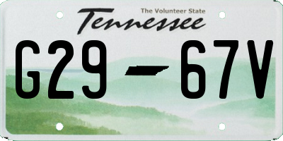 TN license plate G2967V