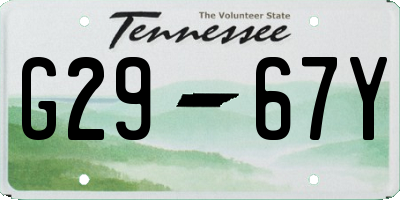 TN license plate G2967Y