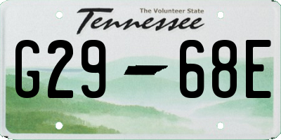 TN license plate G2968E