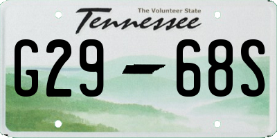 TN license plate G2968S