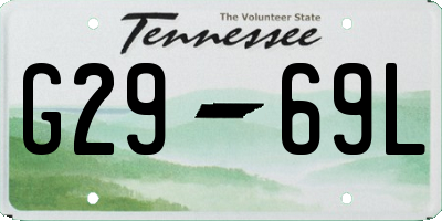 TN license plate G2969L