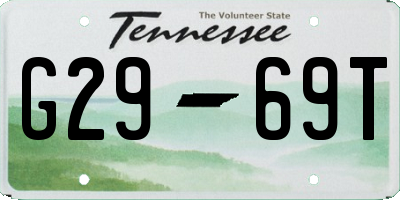 TN license plate G2969T