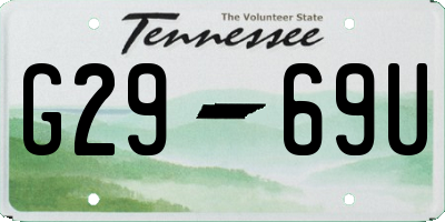 TN license plate G2969U