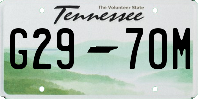 TN license plate G2970M