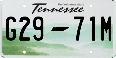TN license plate G2971M