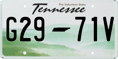 TN license plate G2971V