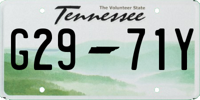 TN license plate G2971Y