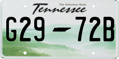 TN license plate G2972B