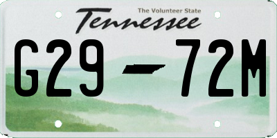 TN license plate G2972M