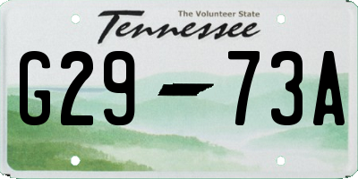 TN license plate G2973A