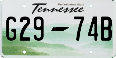TN license plate G2974B