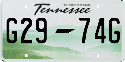 TN license plate G2974G