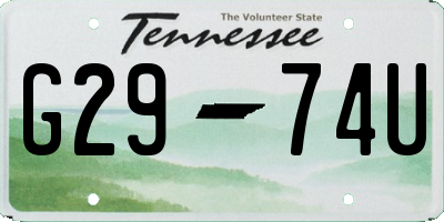 TN license plate G2974U