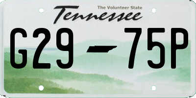TN license plate G2975P