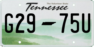 TN license plate G2975U