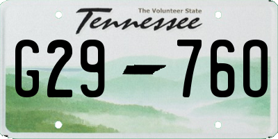 TN license plate G2976O