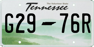 TN license plate G2976R