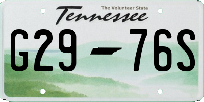 TN license plate G2976S