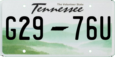 TN license plate G2976U