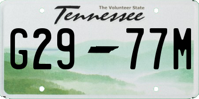 TN license plate G2977M