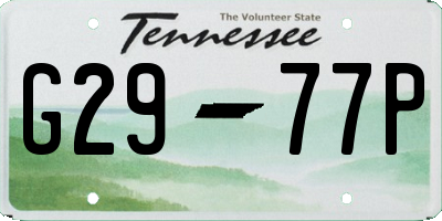 TN license plate G2977P