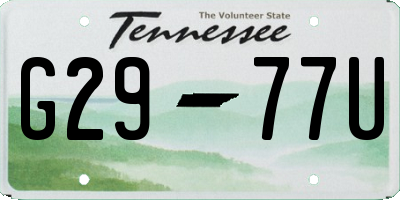 TN license plate G2977U