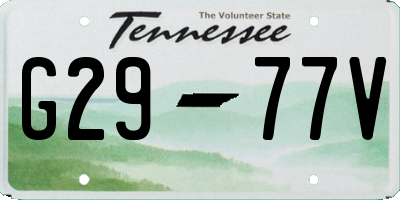 TN license plate G2977V