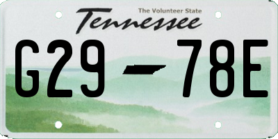 TN license plate G2978E