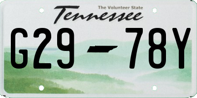 TN license plate G2978Y