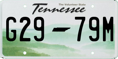 TN license plate G2979M