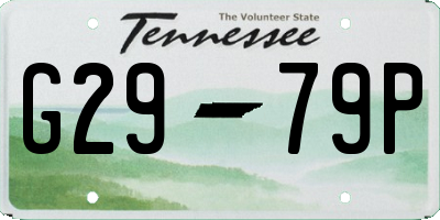 TN license plate G2979P