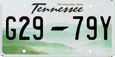 TN license plate G2979Y
