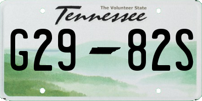 TN license plate G2982S