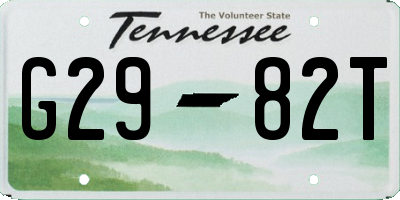 TN license plate G2982T