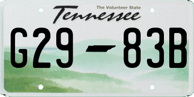 TN license plate G2983B