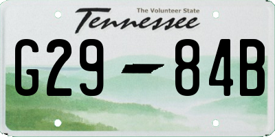 TN license plate G2984B