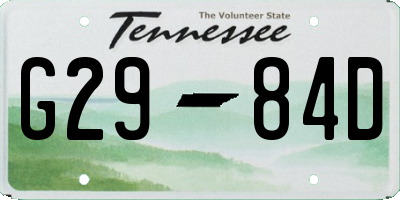 TN license plate G2984D
