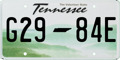 TN license plate G2984E