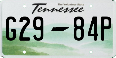 TN license plate G2984P