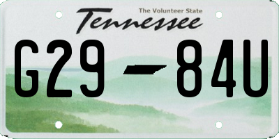 TN license plate G2984U