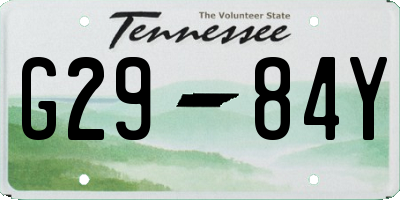 TN license plate G2984Y