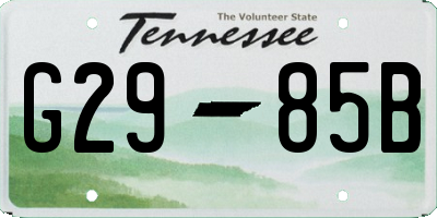 TN license plate G2985B