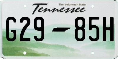 TN license plate G2985H