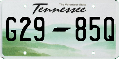 TN license plate G2985Q