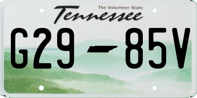 TN license plate G2985V